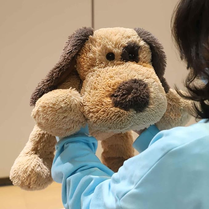 Floppy Stuffed Dog Puppy Plush Toy, 20 inch, Brown | Huggable Beagle Labrador Retriever Stuffed Animal Dogs, Lying Down, Super Soft, for Kid Girl Boy Baby