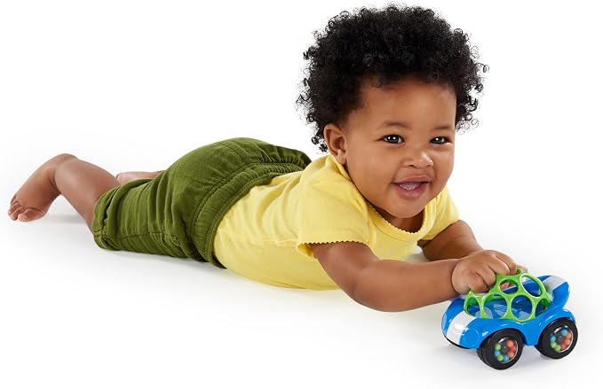 Bright Starts Oball Easy Grasp Rattle & Roll Toy Sports Car BPA-Free Infant