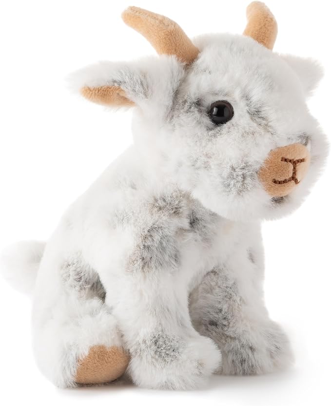 Goat Stuffed Animal Plushie, Babiez, Kids Gifts, 6 in | Wild Onez Goat Realistic Wildlife Farm Animals by Zoologee. Great Toys for Girls and Boys. Plush Gifts for Kids