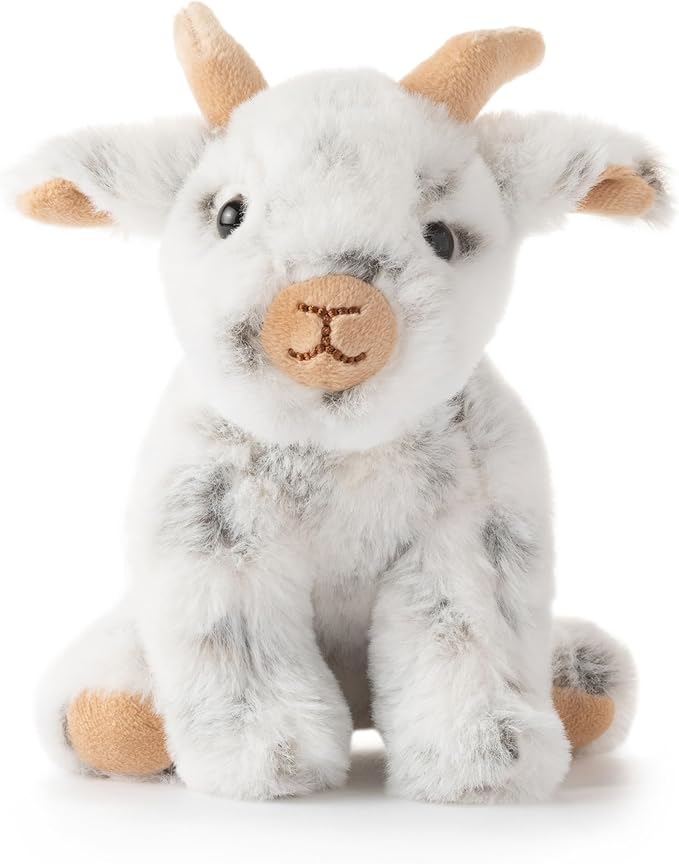Goat Stuffed Animal Plushie, Babiez, Kids Gifts, 6 in | Wild Onez Goat Realistic Wildlife Farm Animals by Zoologee. Great Toys for Girls and Boys. Plush Gifts for Kids