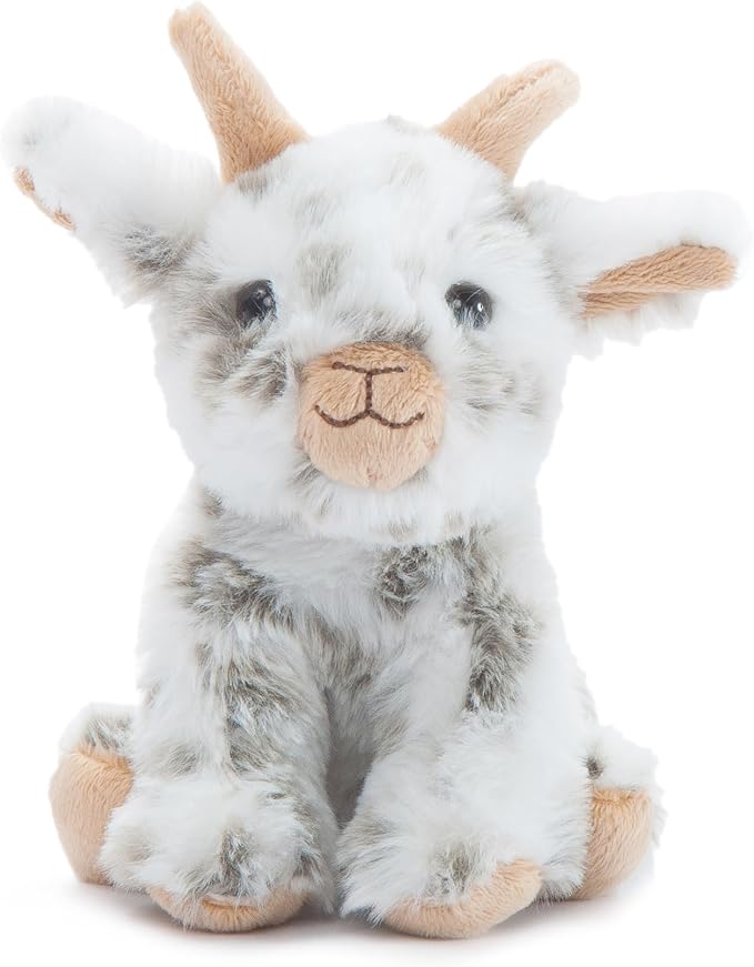 Goat Stuffed Animal Plushie, Babiez, Kids Gifts, 6 in | Wild Onez Goat Realistic Wildlife Farm Animals by Zoologee. Great Toys for Girls and Boys. Plush Gifts for Kids