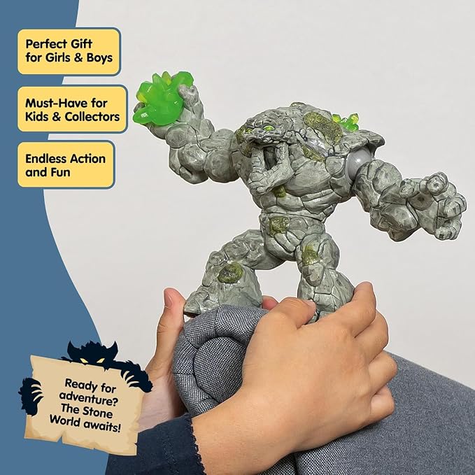 Stone Monster Toy Figurine - Kids Ages 7+ | 70141 | Monster Figurine, Battle Creature Toy for Boys 7+, Fantasy Beast, Action Figure Gifts, Screen-Free Imaginative Pretend Play