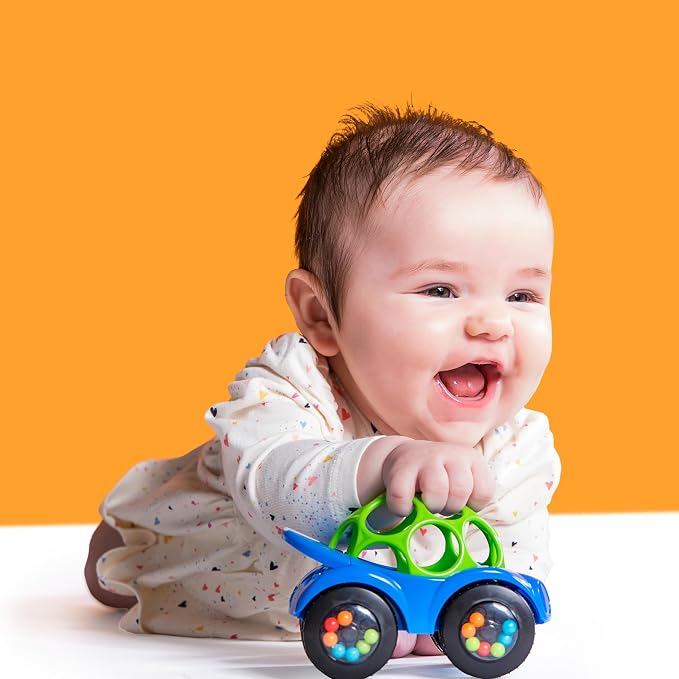 Bright Starts Oball Easy Grasp Rattle & Roll Toy Sports Car BPA-Free Infant