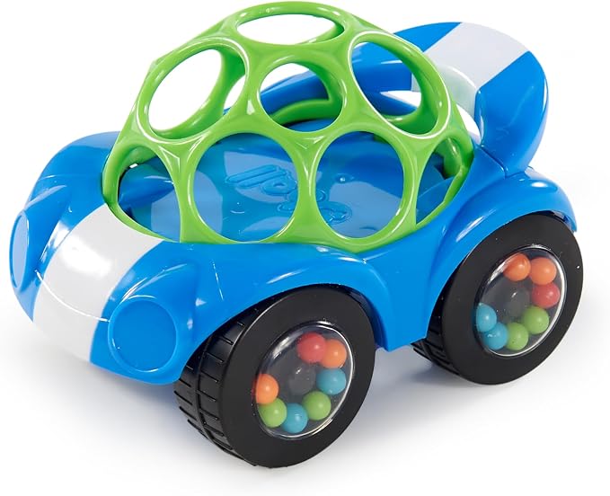 Bright Starts Oball Easy Grasp Rattle & Roll Toy Sports Car BPA-Free Infant