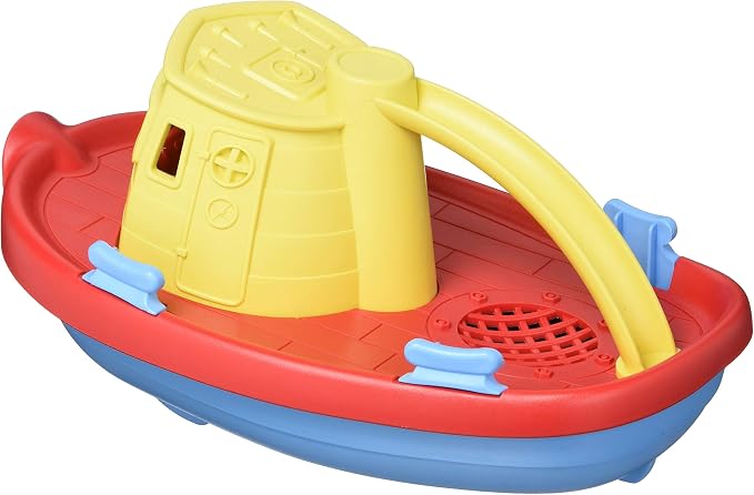 Assorted CB - Pretend Play, Motor Skills, Kids Bath Toy Floating Pouring Vehicle Tugboat