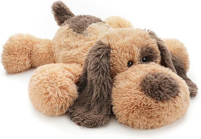 Floppy Stuffed Dog Puppy Plush Toy, 20 inch, Brown | Huggable Beagle Labrador Retriever Stuffed Animal Dogs, Lying Down, Super Soft, for Kid Girl Boy Baby